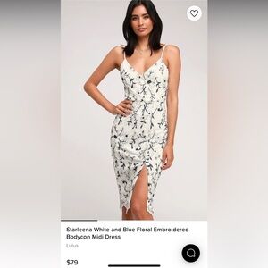 Lulu’s Starleena White Floral Embroidered Dress